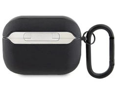 AMG AMAP2SLWK AirPods Pro 2 (2022/2023) dėklas juodas/juodas Oda Baltas Logotipas