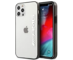 Mercedes AMG AMHCP12LAESLBK Apple iPhone 12 Pro Max skaidrus kietas dėklas Metallic Painted