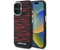Mercedes AMG AMHMP16S24SSRRK Apple iPhone 16 6.1″ juodos spalvos kietas dėklas Silicone Graphics MagSafe