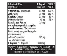 Amino rūgščių ir cinko kapsulės MST ArgiZinc Forte 120 kapsulių