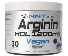 Amino rūgštys NNT Arginin HCL 1200 mg 150 kapsulių