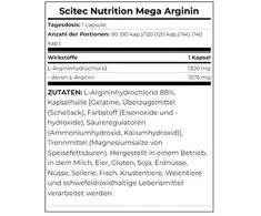 Scitec Mega Argininas 90 Kapsulės