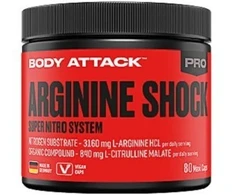 Body Attack Maisto papildas Arginine Shock 80 kapsulių