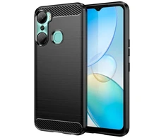 Anglies pluošto dėklas, skirtas Infinix Hot 12 Pro, lankstus silikoninis, juodas