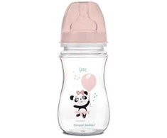 Canpolbabies CANPOL 35/221 EasyStart Egzotiškas platus buteliukas nuo dieglių 240ml rožinis