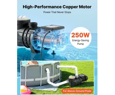 VEVOR Antžeminis baseino siurblys, 250W, 11,700 L/h