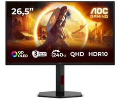 AOC G4 Q27G4ZDR kompiuterio monitorius 67,3 cm (26,5") 2560 x 1440 px Quad HD QD-OLED juodas, raudonas