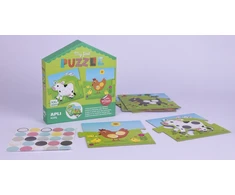 Apli Kids dėlionė su lipdukais „Gyvūnai“