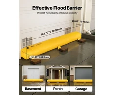 VEVOR Potvynių barjeras PVC, 3,66 m x 30,5 cm