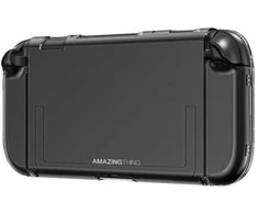 Apsauginis dėklas skaidrus–juodas Nintendo Switch 2 konsolei AmazingThing