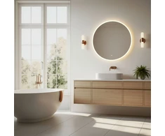 Apvalus LED vonios veidrodis 80 cm su 3 šviesos spalvomis ModernHome