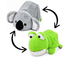 Apverčiamas pliušinis žaislas koala ir varlė, 25 cm