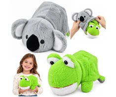 Apverčiamas pliušinis žaislas koala ir varlė, 25 cm