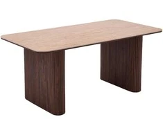 ARAMIS stačiakampis stalas 180 cm travertinas/riešutmedis