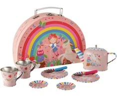 FLOSS &amp; ROCK - Rainbow Fairy Tin Tea Set is Semi Circle Foiled Case - (40P3571)