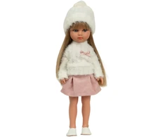 Arias lėlė mergaitė Carlota pūkuotu megztiniu 36 cm