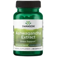 Ašvagandos ekstrakto kapsulės Swanson 60 kapsulių, 450 mg