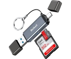 Beikell atminties kortelių skaitytuvas USB-C ir USB 3.0, du lizdai, iki 5 Gb/s, B6310