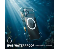 Atsparus vandeniui dėklas iPhone 17, mėlynas Crong Seal Cover