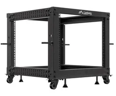 Lanberg Open Rack 9U 600x600-1100 reguliuojamas juoda