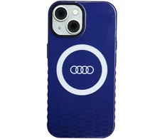 Audi IML Big Logo MagSafe Dėklas Apple iPhone 15 / 14 / 13 6.1″ mėlynos spalvos hardcase AU-IMLMIP15-Q5/D