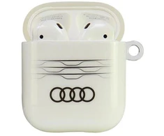 Audi IML dėklas su geometriniu raštu, skirtas AirPods 1 / 2 - Baltas