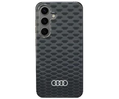 Audi IML Stitching Pattern MagSafe Dėklas S24 S921 juodos spalvos Hardcase AU-IMLMS24-Q5/D3-BK