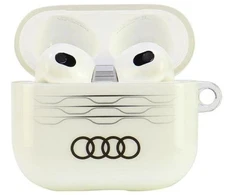 Audi IML geometrinio rašto AirPods 3 dėklas - baltas