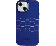 Audi IML MagSafe Dėklas Apple iPhone 15 / 14 / 13 6.1″ mėlynos spalvos hardcase AU-IMLMIP15-A6/D3-BE