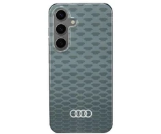 Audi IML Stitching Pattern MagSafe Dėklas S24 S921 pilkos spalvos Hardcase AU-IMLMS24-Q5/D3-GY