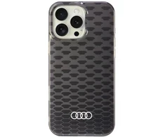 Audi IML Stitching Pattern MagSafe Apple iPhone 16 Pro Max 6.9″ juodos spalvos kietas dėklas AU-IMLMIP16PM-Q5/D3-BK