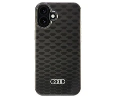 Audi IML Stitching Pattern MagSafe Apple iPhone 16 Plus 6.7″ juodos spalvos kietas dėklas AU-IMLMIP16M-Q5/D3-BK