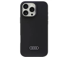 Audi Silicone Dėklas Apple iPhone 16 Pro Max 6.9″ juodos spalvos kietas dėklas AU-LSRIP16PM-Q3/D1-BK