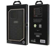 Audi sintetinės odos dėklas iPhone 16 Pro (6.3 ) juodas