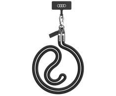 Audi virvelė telefonui 120cm 6mm crossbody juodos spalvos AU-CBL8-R8/D1-BK