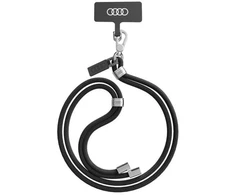 Audi virvelė telefonui 120cm 6mm crossbody juodos spalvos AU-CBL6-R8/D1-BK