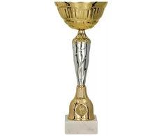 Auksinė ir sidabrinė metalinė taurė