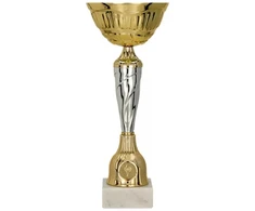 Auksinė ir sidabrinė metalinė taurė
