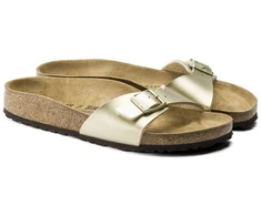 Auksinės Birkenstock Madrid Birko-Flor moteriškos basutės (1016106)