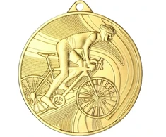 Auksinis medalis - dviračių sportas - plieno medalis