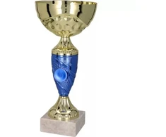 Auksinis, mėlynas metalinis puodelis TM 9058D