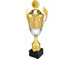 Auksinis metalinis puodelis su dangteliu 4128/DP