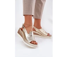 Aukso spalvos aukštakulnės basutės Step in style