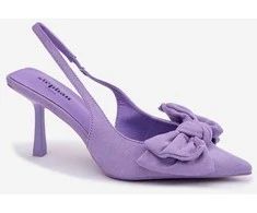 Aukštakulnės basutės su kaspinu, violetinės