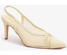 Aukštakulnės basutės su tinklelio intarpais ir kaspinu Step in style
