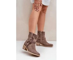auliniai batai su kulnu Brown Zazoo 3444/2