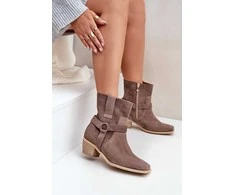 auliniai batai su kulnu Brown Zazoo 3444/2