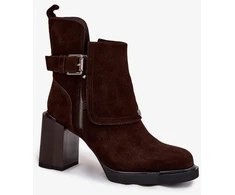 Aulinukai su stambiu kulnu Vinceza, šokolado rudos spalvos
