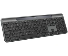 Ausinės Belaidė klaviatūra Logitech Signature Slim Solar+ K980, universali, RF ir Bluetooth ryšys, QWERTY UK International išdėstymas, grafito spalva