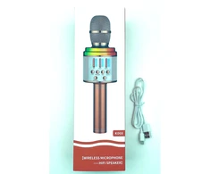 Ausinės Belaidis Bluetooth Karaoke mikrofonas K068 Su šviesos efektais